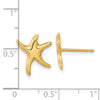 14k Polished Starfish Post Earrings
