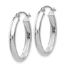 3.5mm Gold Oval Tube Hoop Earrings