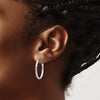 2.5mm Gold Diamond-cut Tube Hoop Earrings