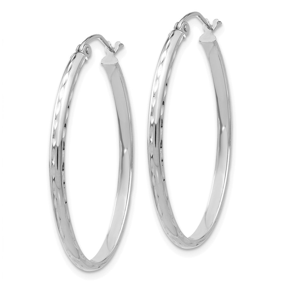 2.5mm Gold Diamond-cut Tube Hoop Earrings