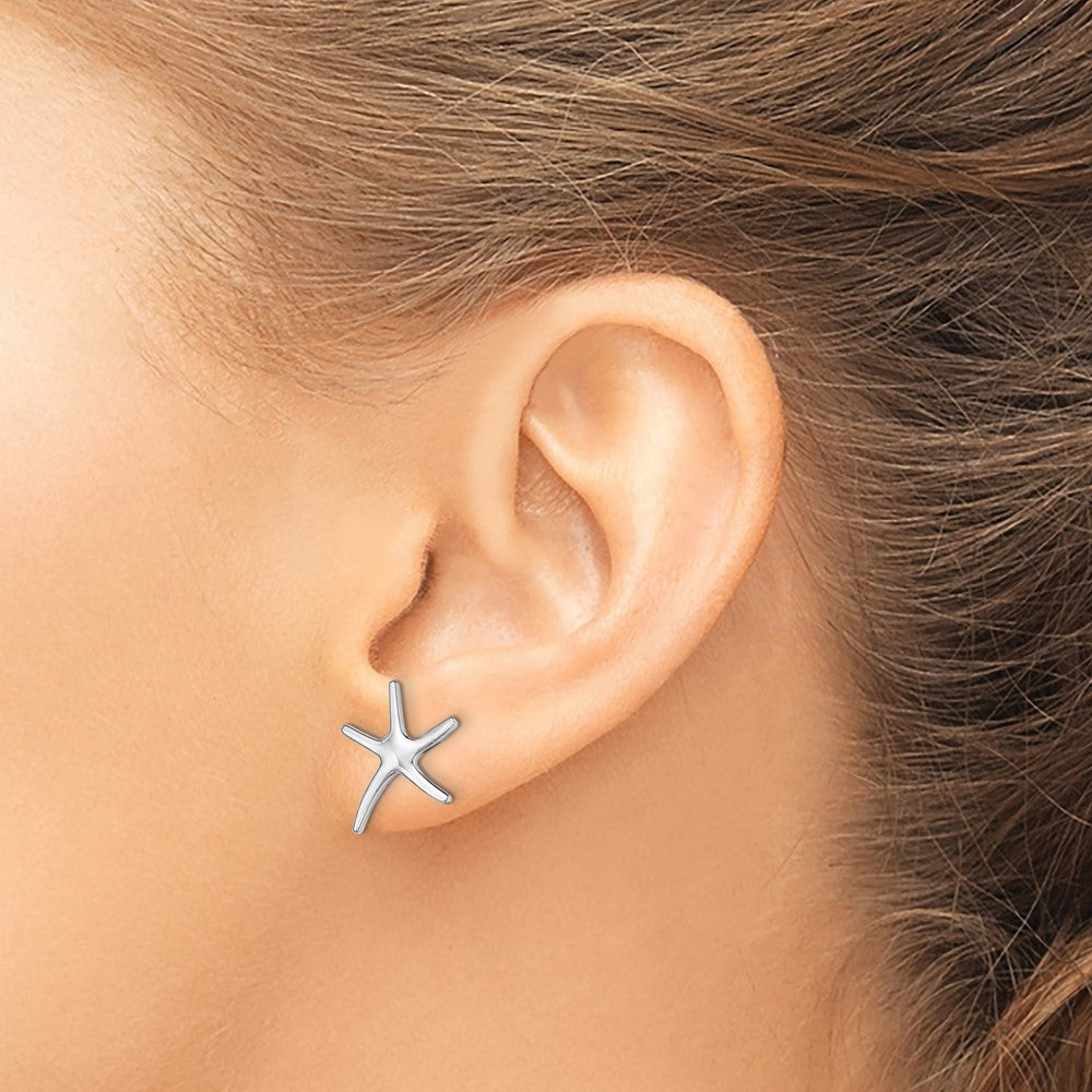 Gold Starfish Post Earrings