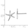 14K White Gold Polished Mini Starfish Earrings