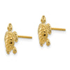 Gold Turtle Post Earrings