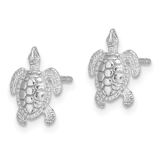 Gold Turtle Post Earrings