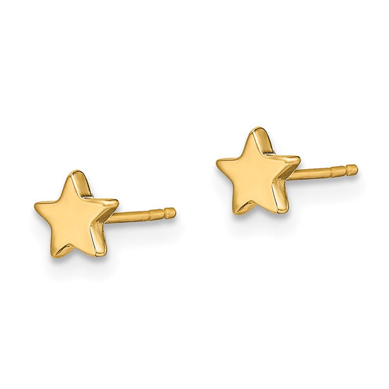 Gold Star Post Earrings