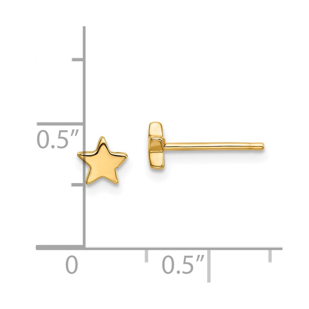 Gold Star Post Earrings
