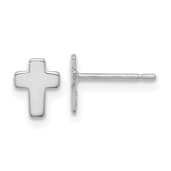 Gold Cross Post Earrings