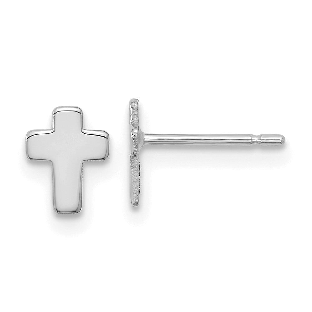 Gold Cross Post Earrings