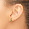 14k 3-D with Fuchsia Enamel Single Flip-Flop Post Earrings
