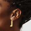14K 2-D MARCO ISLAND Cat Dangle Post Earrings