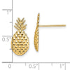 14K Polished and Textured Pineapple Post Earrings