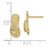 14K Large Flip-Flop Post Earrings