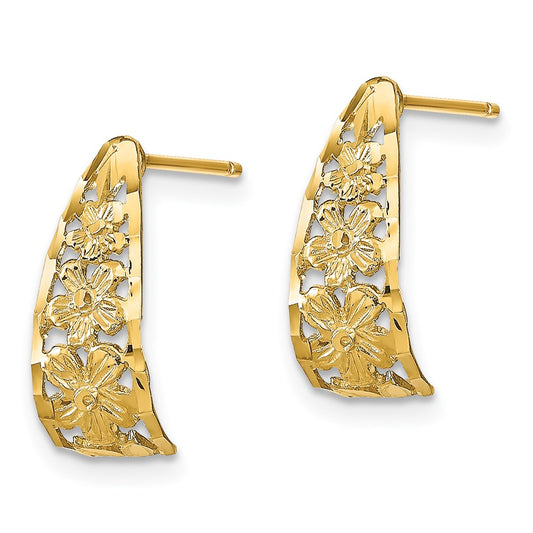 Gold Floral Earrings