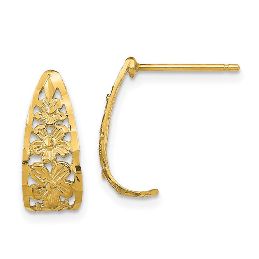 Gold Floral Earrings