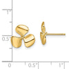 Gold Propeller Post Earrings
