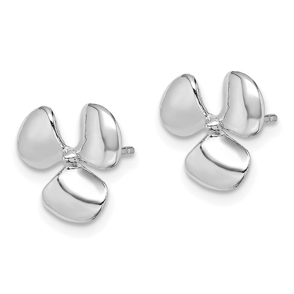 Gold Propeller Post Earrings