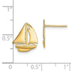 14K Polished Sailboat Post Earrings