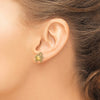 14K 2-D Polished Crab Post Earrings