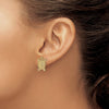 14K Textured Land Turtle Post Earrings