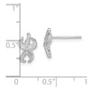 14K White Gold Starfish Post Earrings
