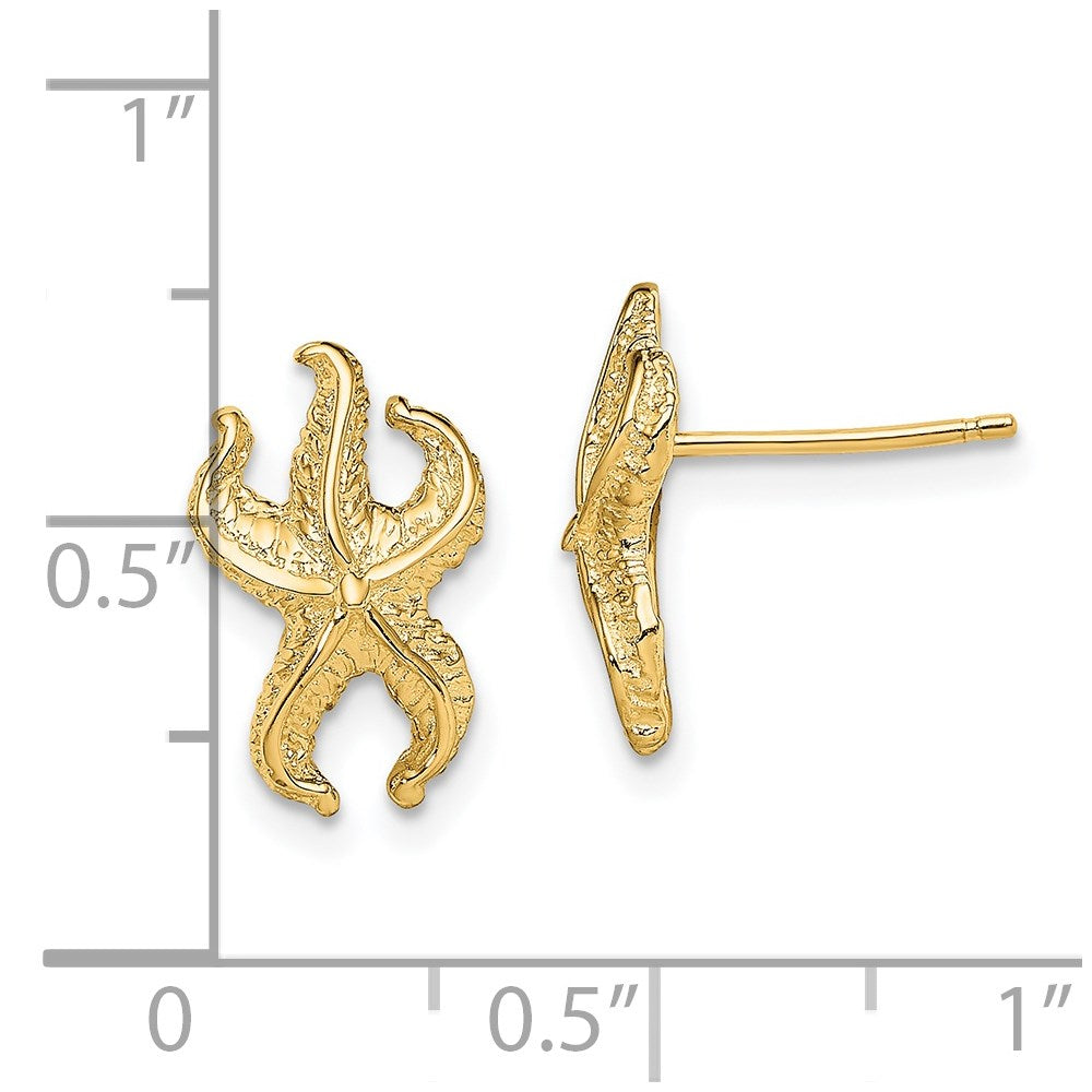 14K Starfish Post Earrings