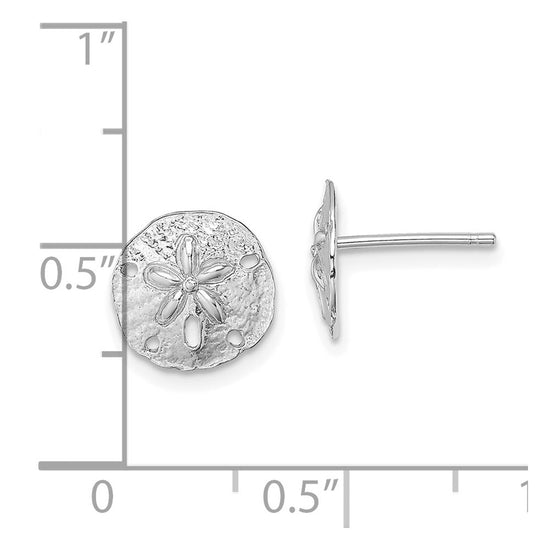 Gold Sand Dollar Post Earrings