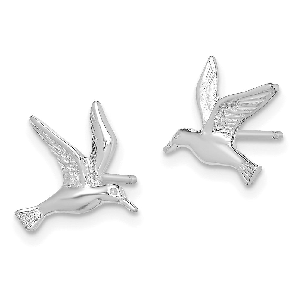 Gold Seagull Post Earrings