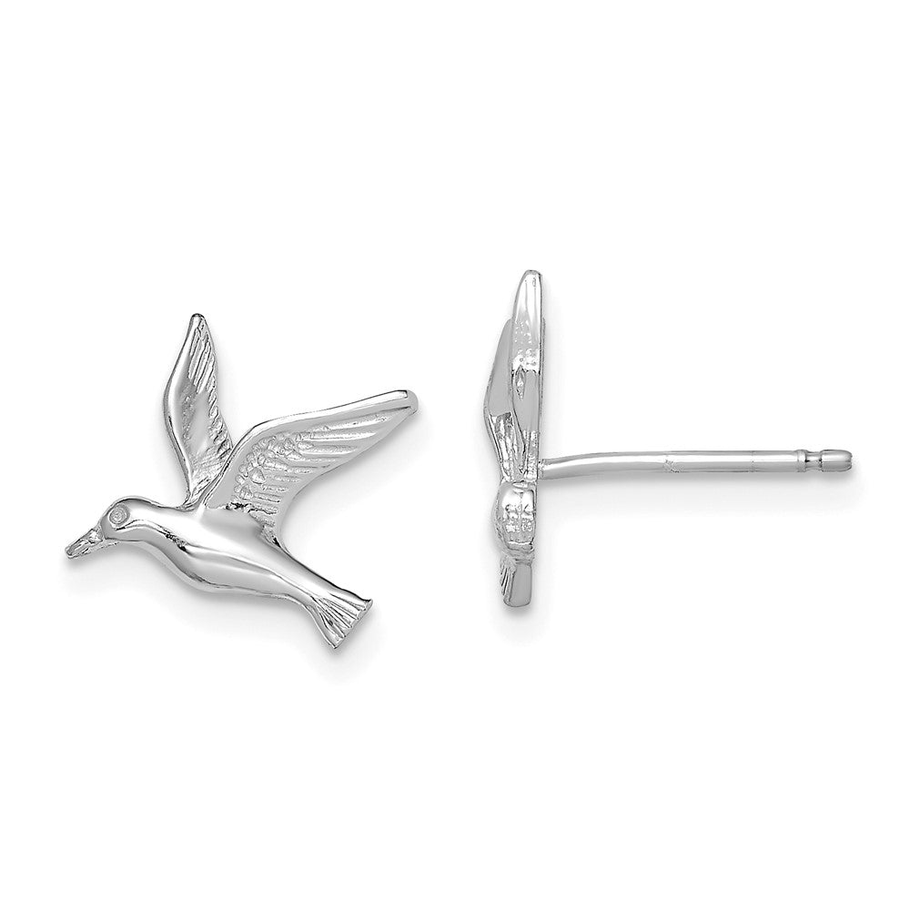 Gold Seagull Post Earrings