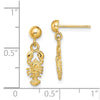 Gold Lobster Dangle Post Earrings