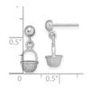 Gold Basket Post Earrings