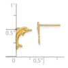 Gold Dolphin Post Earrings