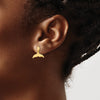 14K 2-D Polished Whale Tail Post Earrings