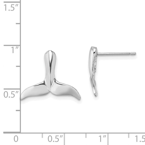 Gold Whale Tail Post Earrings