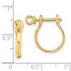 14k  3-D Shackle Link Screw Earrings