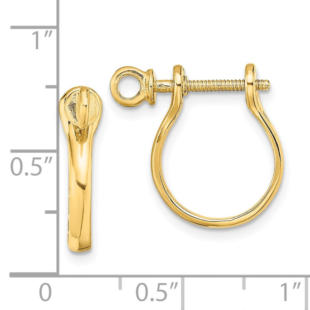14k  3-D Shackle Link Screw Earrings
