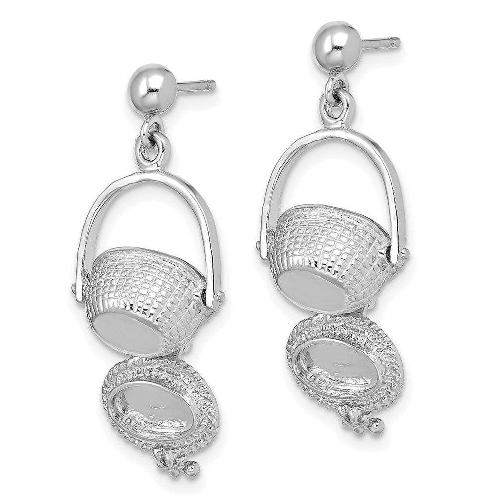 Gold Basket Post Earrings