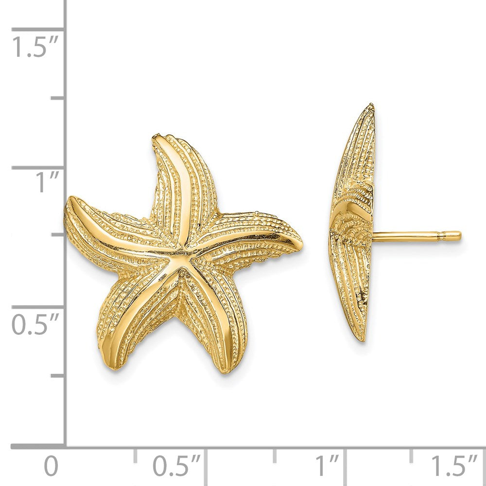 14K Starfish Post Earrings