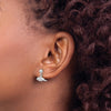Gold Manatee Dangle Post Earrings