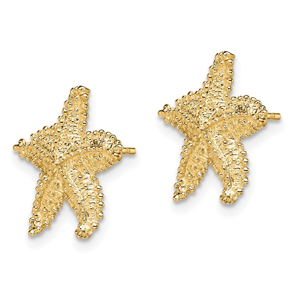 Gold Starfish Post Earrings
