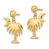 Gold Palm Tree Post Earrings