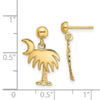 Gold Palm Tree Post Earrings