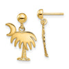 Gold Palm Tree Post Earrings