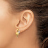 Gold Palm Tree Post Earrings