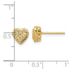 Gold Heart Post Earrings