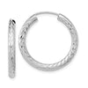 3.0mm Diamond-cut Endless Gold Hoop Earrings