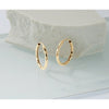 14k 2.5x20mm Polished Faceted Tube Hoop Earrings