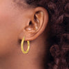 3mm Gold Satin Diamond-cut Hoop Earrings