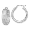 Gold Satin and D/C Round Hoop Earrings