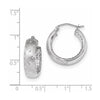 Gold Satin and D/C Round Hoop Earrings