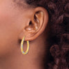 3mm Gold with Rhodium Hoop Earrings